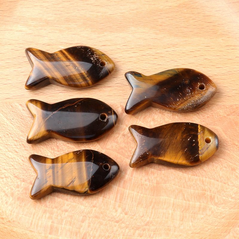 1614-Cristal ágata pedra semipreciosa pingente de peixe pequeno colar DIY saco pingente chaveiro animal acessórios