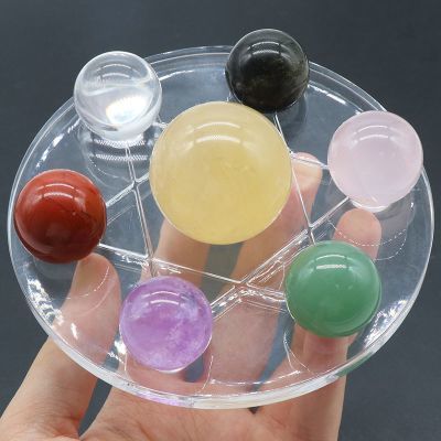1354-Pedra bruta natural polida colorida roxa e branca rosa amarela preta verde bola de cristal vermelho bola de sete estrelas sala de estar enfeite para casa