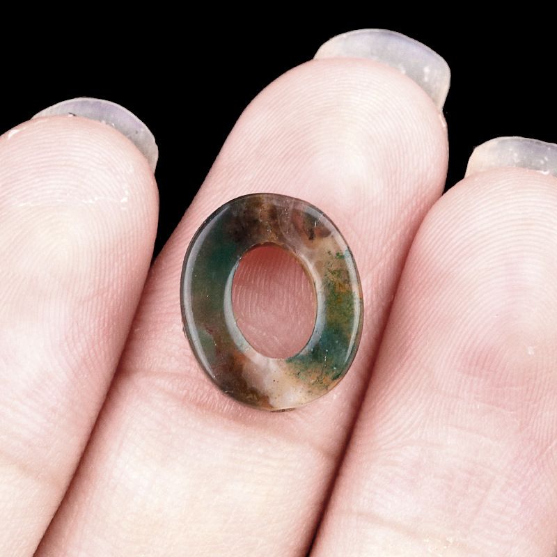 2052-Contas soltas ovais de pedra de cristal natural de ágata de cristal DIY colar pulseira acessórios contas