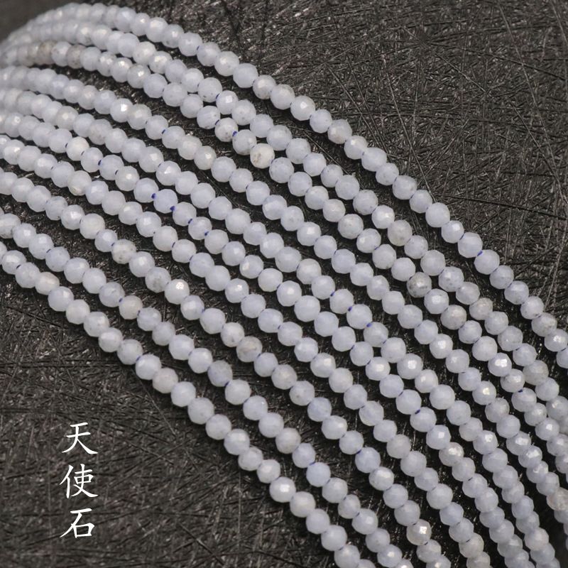 260-Agate cristal de pedra preciosa 2mm corte contas redondas turmalina romã água-marinha contas soltas DIY chapelaria gancho de cabelo borla