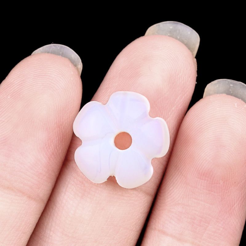 2057-Ágata de ametista natural 14mm flor de ameixa contas soltas DIY pulseira de flor frisada colar acessórios