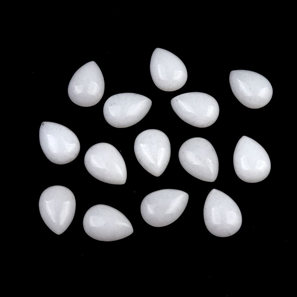 Superfície de anel de gota de água de 1476-10X14mm, cristal natural única superfície curva geométrica DIY jóias incrustadas com acessórios de pedra solta