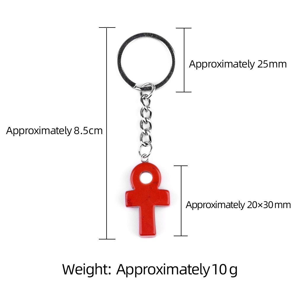 2002-Ametista Anka Cross Keychain Antiga Pedra Egípcia Símbolo de Vida DIY Pingente De Decoração De Casa