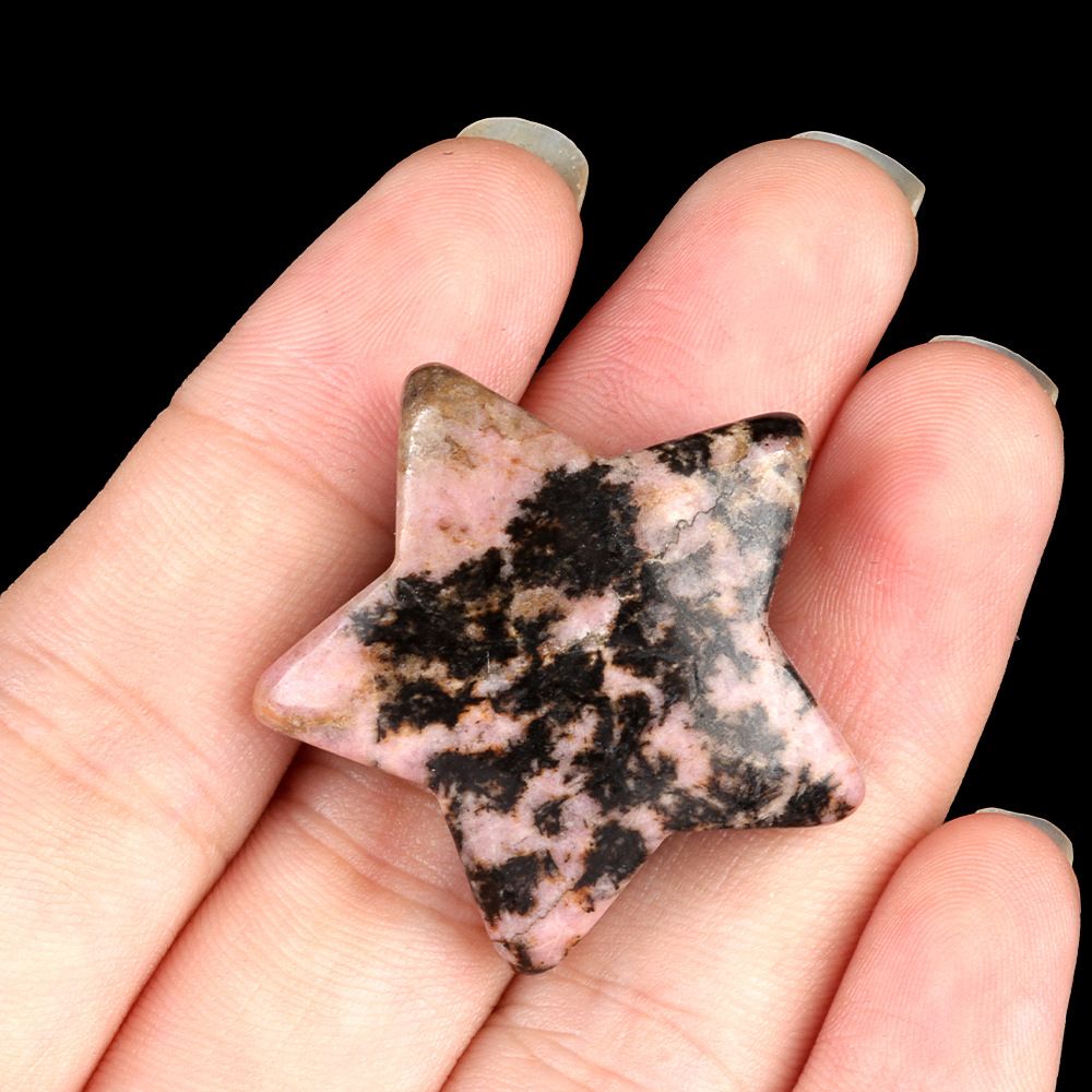 1433-30Mm pentagrama de cristal natural ágata estrela de pedra lua DIY estrela não porosa acessórios material