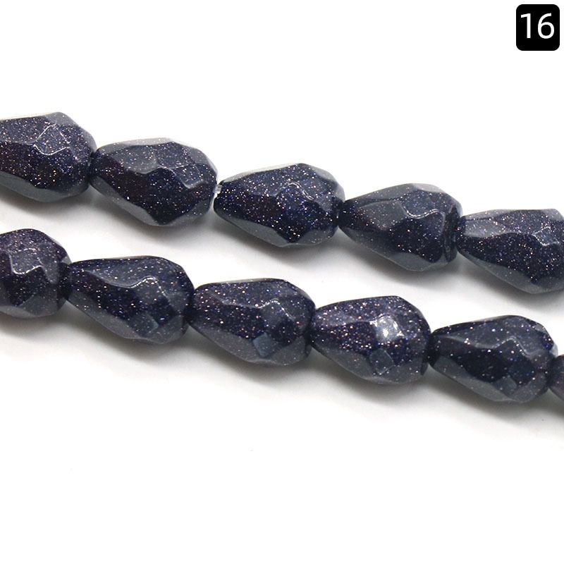 1371-7X10mm seção de gota de água de buraco reto, gota de água de pedra de ágata de cristal natural
