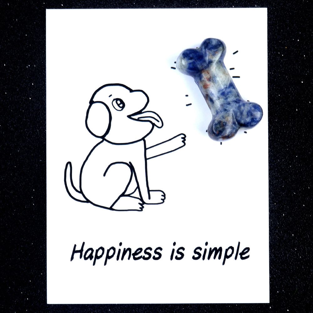 1803-Card Series Natural Crystal Agate 35mm Dog Bone Creative Fun Card Descrição do Produto: