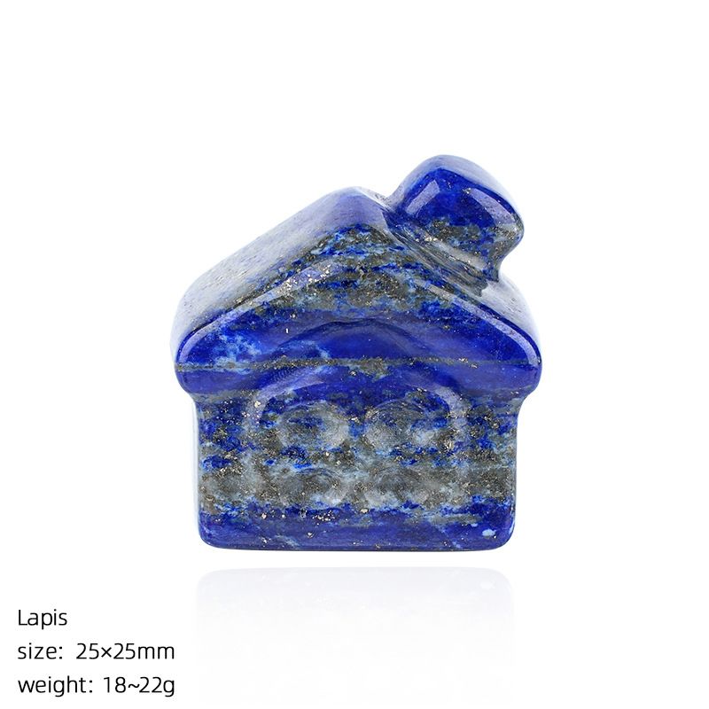 Casa pequena de cristal natural Natal DIY desktop entalhe ornamento Micro paisagem casa de neve de pedra natural