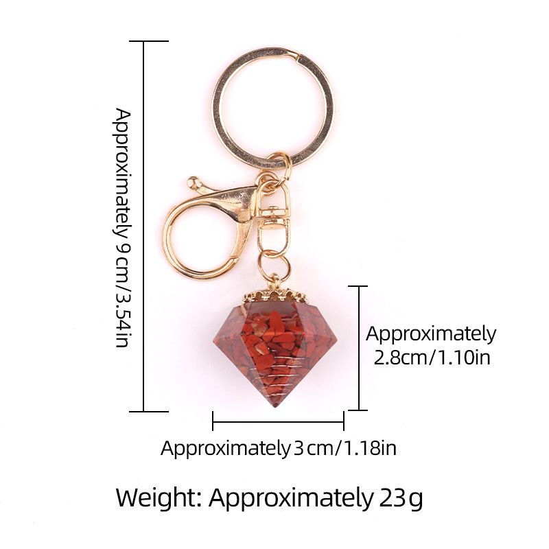 2302-Pedra de cristal natural cascalho Pingente de diamante epóxi Pingente de presente pequeno transfronteiriço