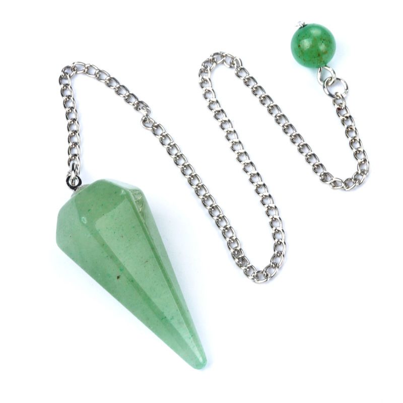 Pêndulo 1749-38Mm, pêndulo de pedra de cristal natural polida pingente de coluna hexagonal DIY