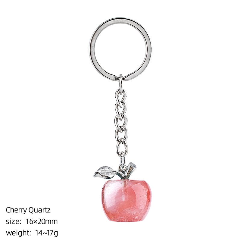 Ágata pedra semipreciosa maçã chaveiro véspera de Natal presente decorativo pedra natural pingente pequeno maçã