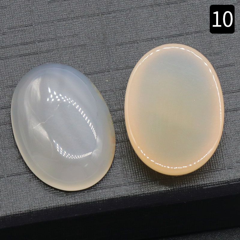 1229-18 × 25 Superfície do anel em forma de ovo Cristal natural único arco geométrico DIY jóias incrustadas com acessórios de pedra solta