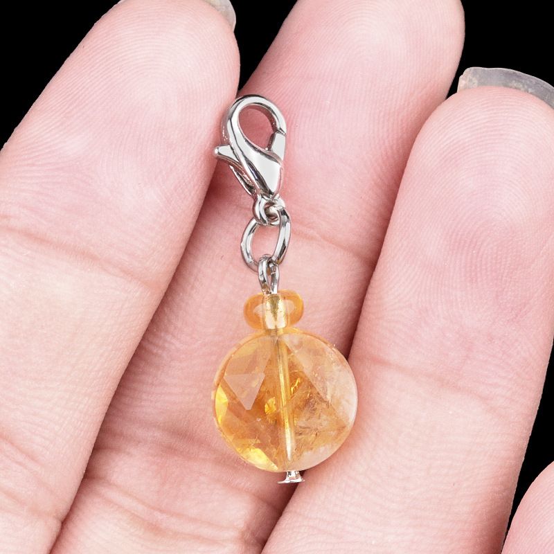 2132-Ágata de cristal natural pedra semi-preciosa seção hexagrama pingente pequeno gotejamento jóias DIY acessórios de jóias