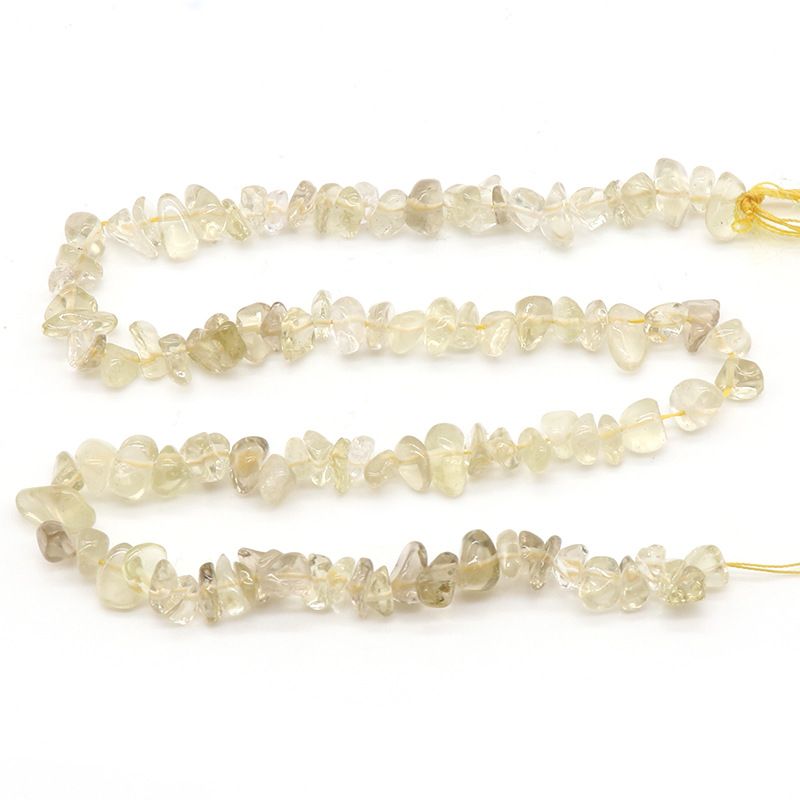 39-Cristal 40cm cascalho polido irregular frisado pulseira artesanal DIY colar brincos acessórios de jóias
