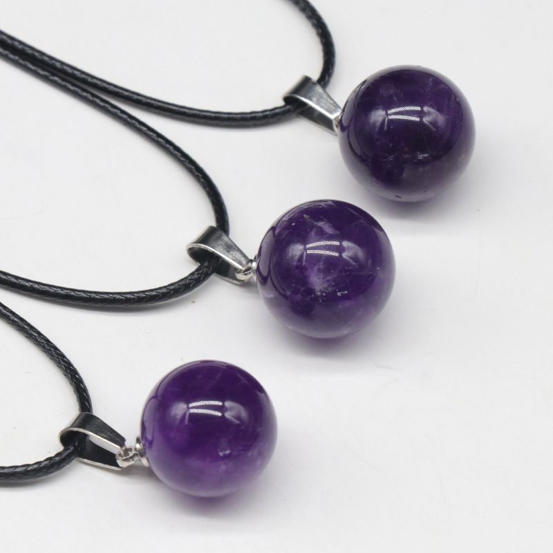1578 um pingente de bola redonda de 16 mm, pingente de bola de pedra semipreciosa de ágata de cristal natural trabalho em andamento decoração de colar DIY