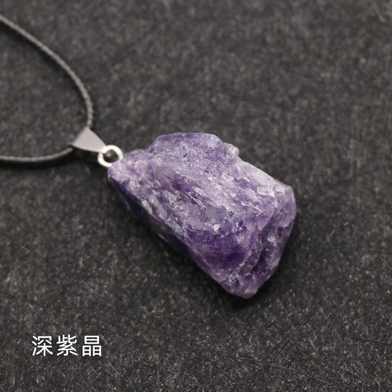Pingente de pedra áspera, cristal roxo rosa amarelo e branco, olho de tigre Dongling jade pedra de uva, ágata Nanhong.