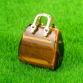 1710-Mini bolsa de pedra de cristal natural, pingente de ametista ins decoração de cristal em pó de vento criatividade