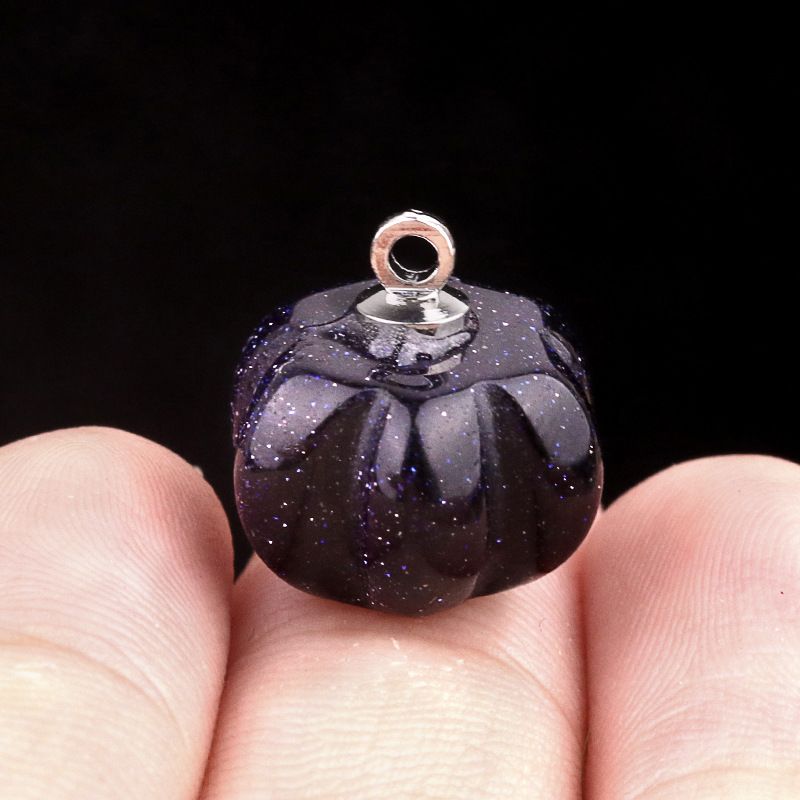 1639-10X13mm pingente de abóbora, meia pedra do tesouro de ágata de cristal abóbora gravada DIY material de jóias