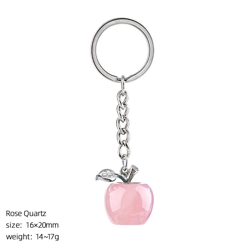 Ágata pedra semipreciosa maçã chaveiro véspera de Natal presente decorativo pedra natural pingente pequeno maçã