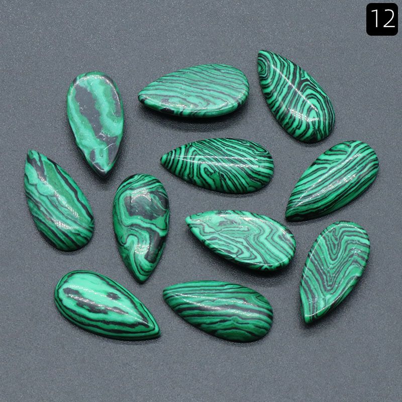 Superfície de anel de gota de água de 1485-15X30mm, cristal natural única superfície curva geométrica DIY jóias incrustadas com acessórios de pedra solta