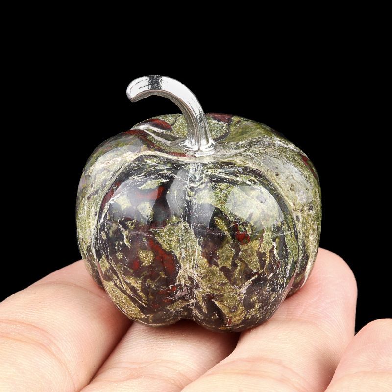 1445-30Mm abóbora, pedra de cristal natural Halloween abóbora de ação de graças ornamento de mesa