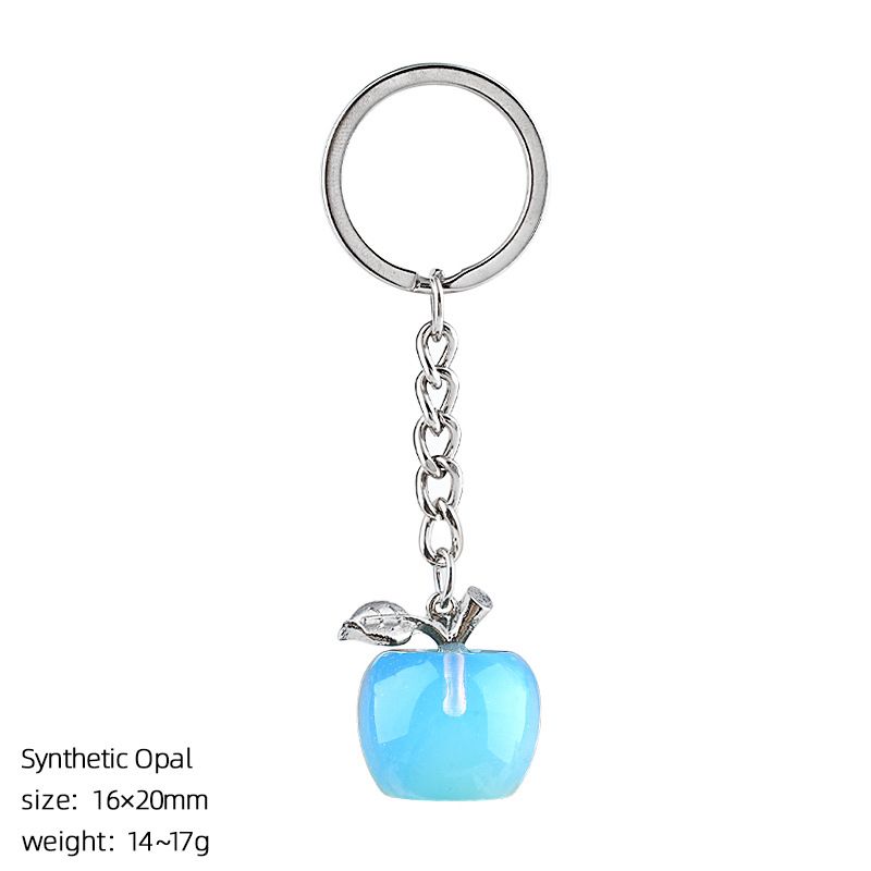 Ágata pedra semipreciosa maçã chaveiro véspera de Natal presente decorativo pedra natural pingente pequeno maçã