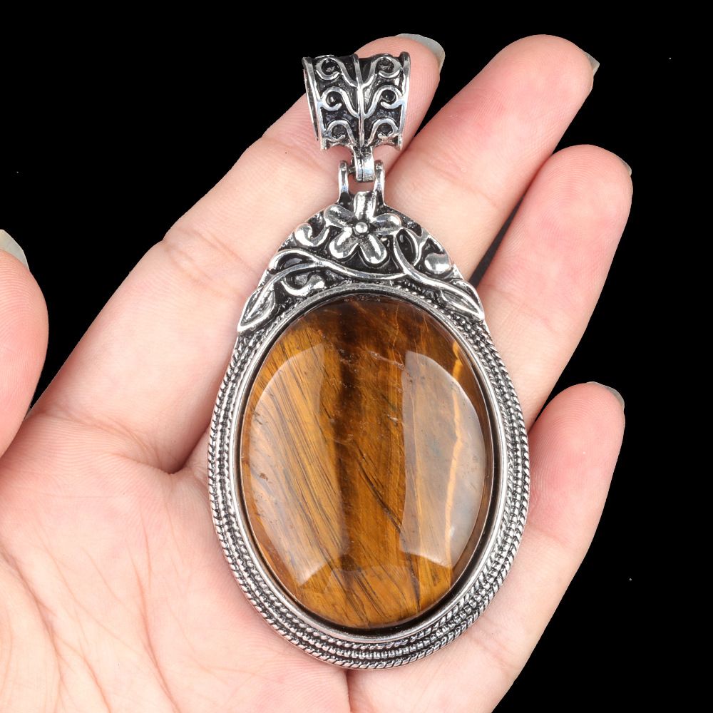 Conjunto de pedras preciosas ágata cristal liga de pedra semipreciosa incrustada pingente de pedra preciosa