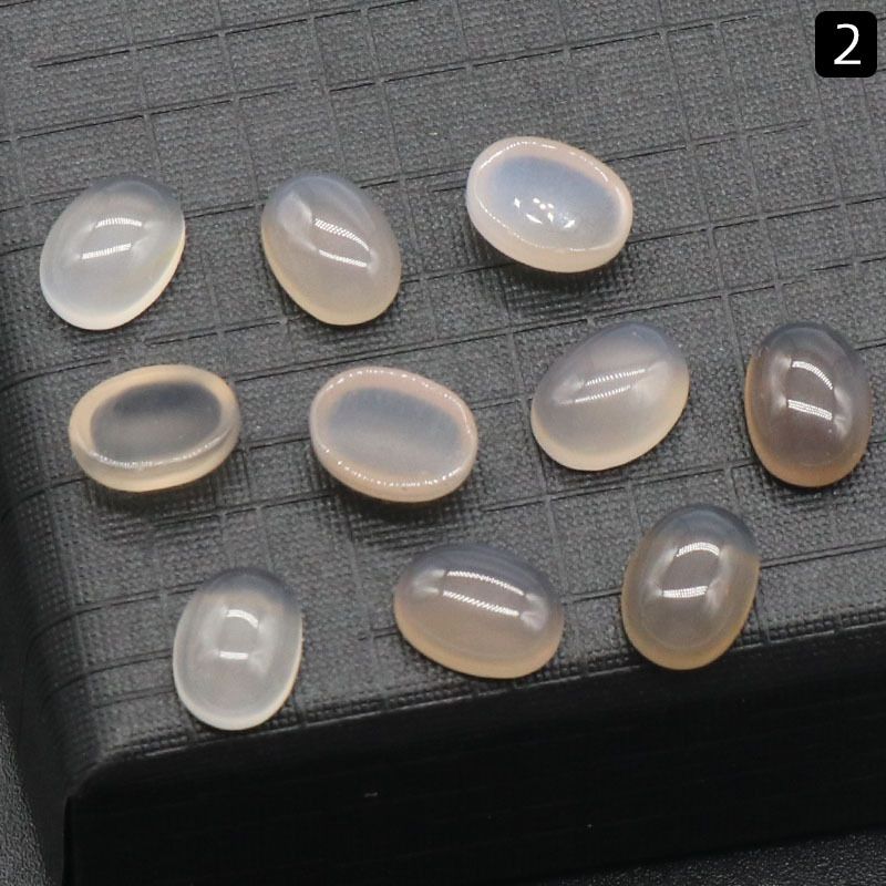 Superfície de anel em forma de ovo 1236-6X8mm, cristal natural de arco único oval geométrico DIY jóias incrustadas com acessórios de pedra solta