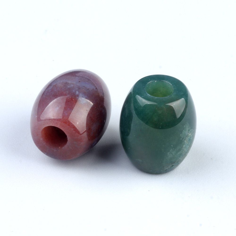 326-Grandes Buracos Grânulos Cristal Ágata Jade Barrel Grânulos Grandes Buracos Soltos 16 × 18mm Abertura 5mm Acessórios para Jóias