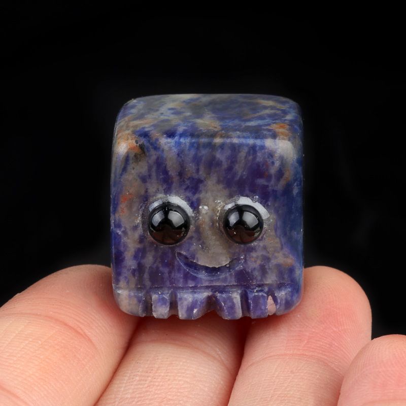 1760-Pedra semipreciosa de ametista natural Pedra companheira quadrada de 20mm Estou aqui para você pequeno ornamento
