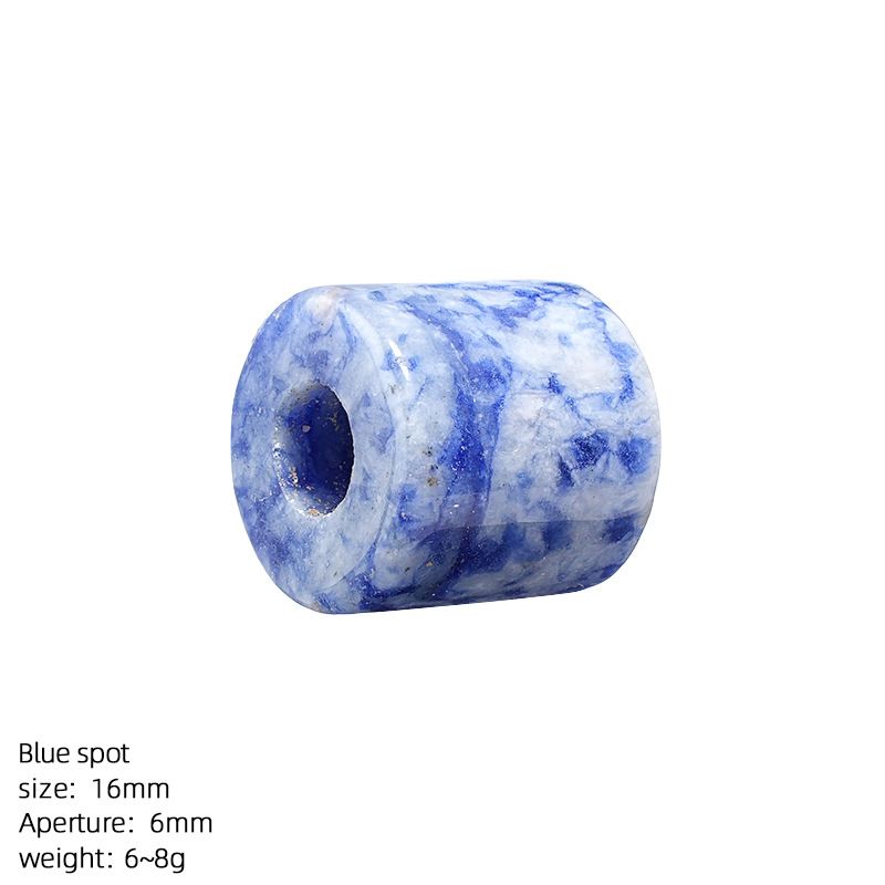 16Mm buraco 6mm cristal natural cilíndrico DIY pulseira colar roupas ágata grande buraco solto talão balde contas acessórios de jóias