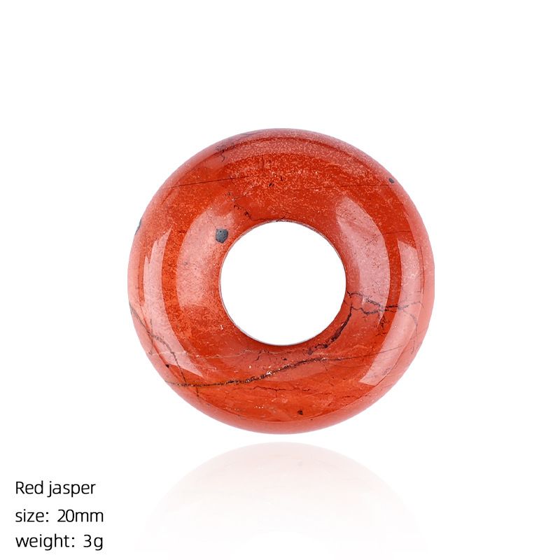 20Mm Ametista Donut Pingente Brincos DIY Pulseira Colar Anel Redondo Cristal Natural Acessórios Bagel