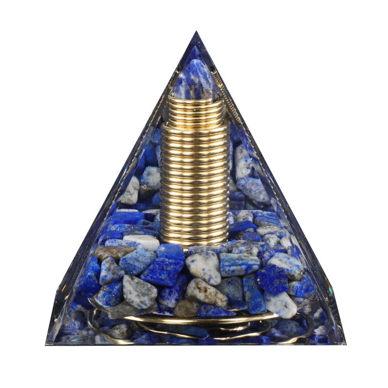 Artesanato de pirâmide de resina de venda quente Ornamento de pirâmide de cristal epóxi criativo feito à mão