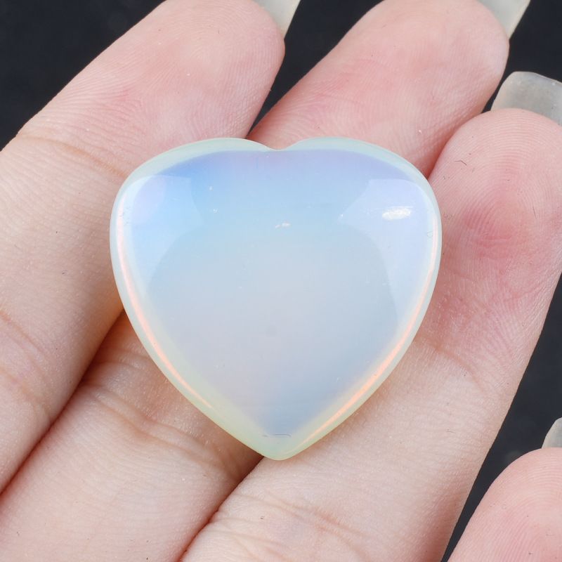 25Mm pedra de cristal natural amor pequeno ornamento pedra natural não porosa em forma de coração pedra solta