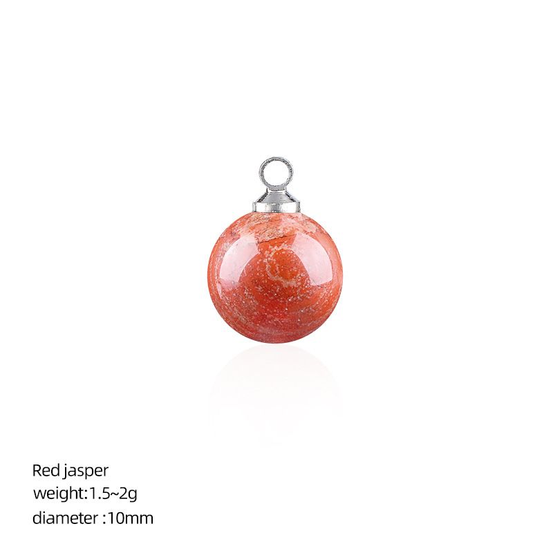 10Mm pingente de bola de pedra natural artesanal brincos pulseira colar de cristal contas soltas redondas acessórios de jóias