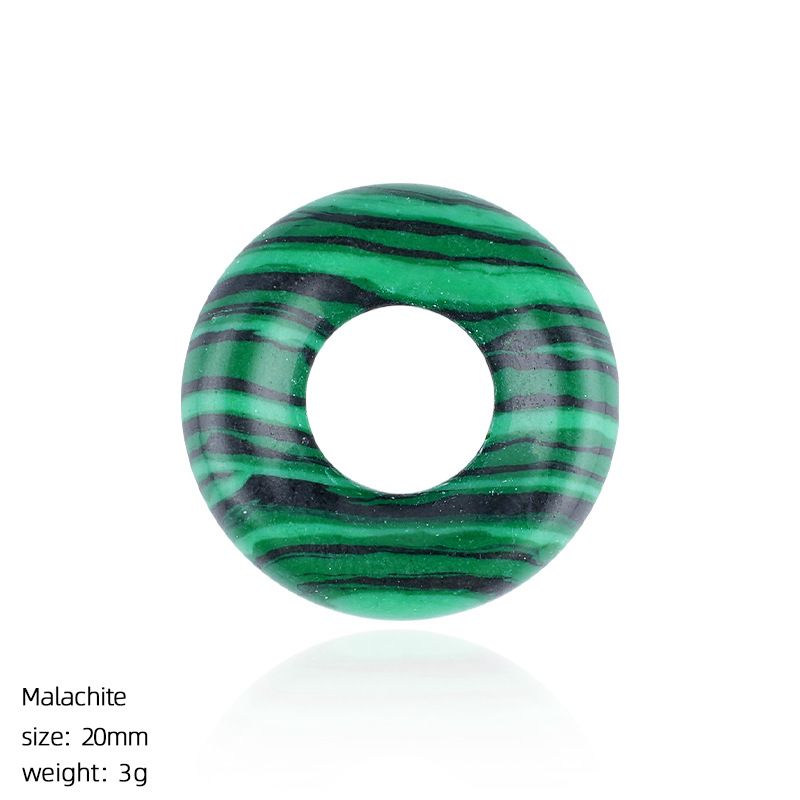 20Mm Ametista Donut Pingente Brincos DIY Pulseira Colar Anel Redondo Cristal Natural Acessórios Bagel