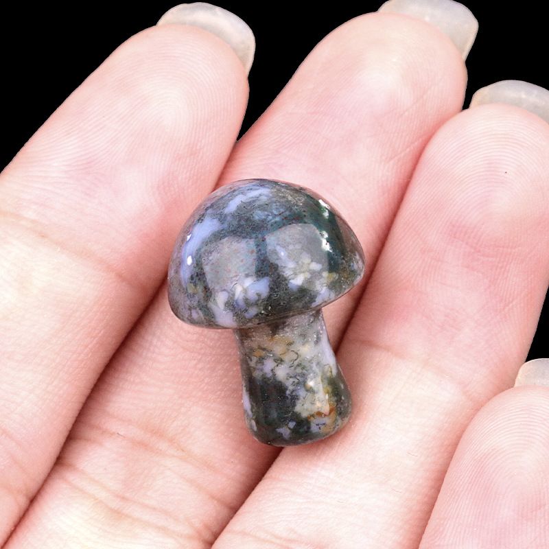 883-Amethyst agate stone mini 2cm pequeno cogumelo DIY micro paisagem Mori paisagismo jardim flor vaso decoração