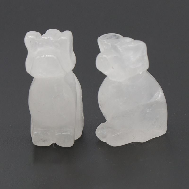1606 a 1in filhote de cachorro ágata cristal pedra mini escultura animal pequeno pedra semi-preciosa artesanato cão pequeno ornamento