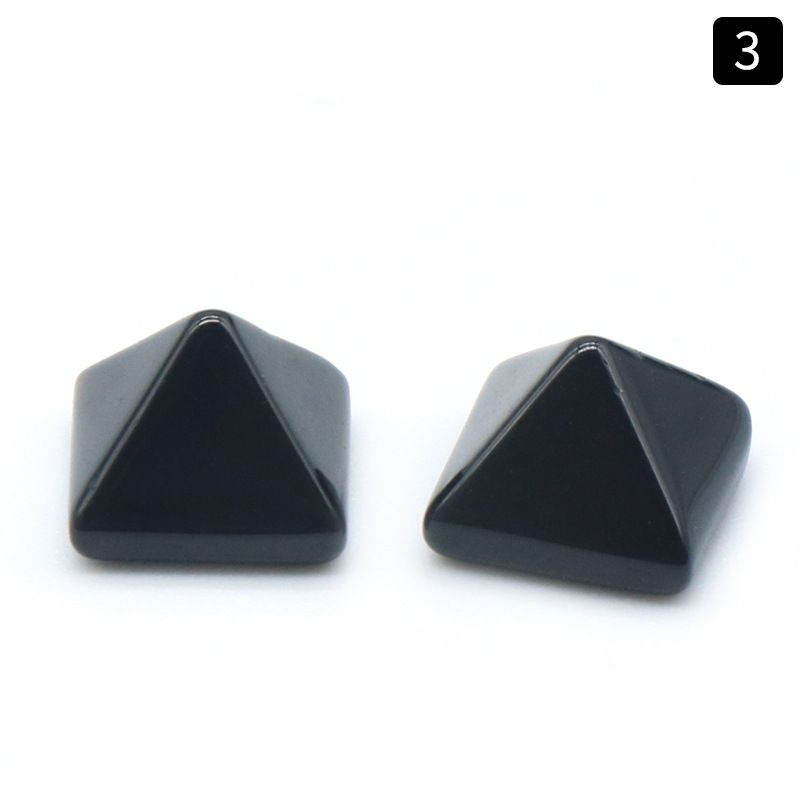 1106-8Mm pirâmide anel de cristal ágata pedra semi-preciosa mini pirâmide contas soltas DIY material de fixação de diamante