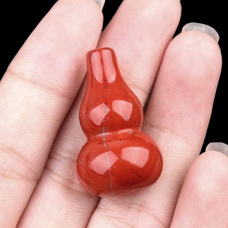 2159-Ágata de cristal roxo natural rosa e branco esculpida à mão 30mm cabaça não porosa acessórios culturais e de jogo local cênico