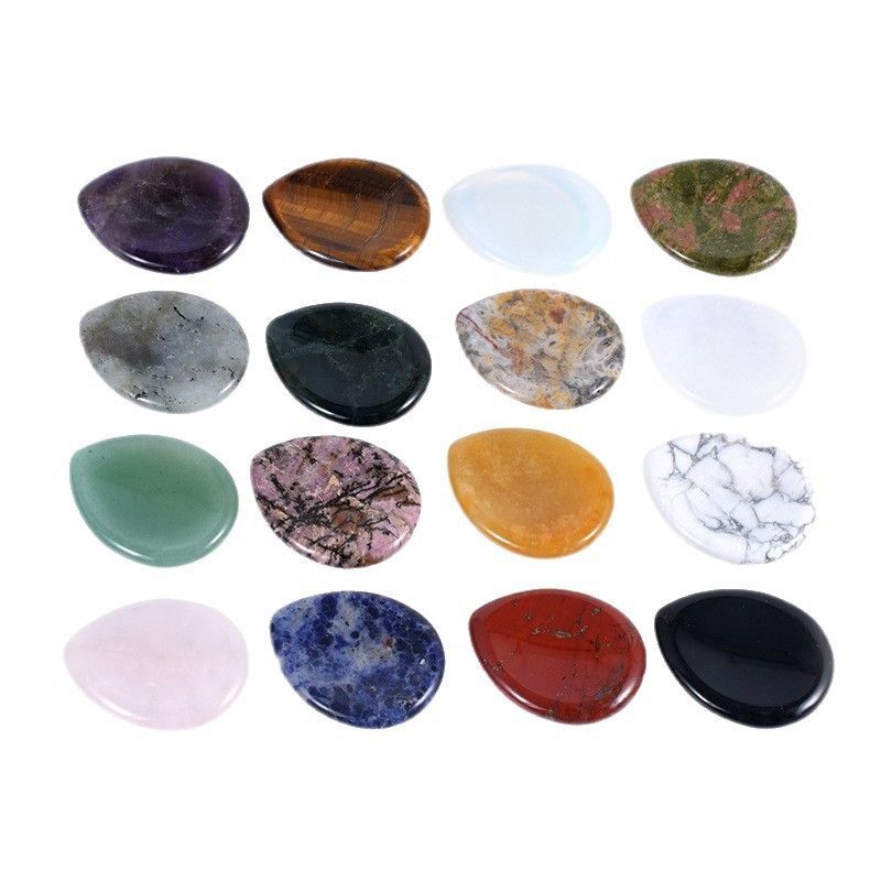 Água gota descompressão palma pedra cristal natural ágata ranhura polegar pressione alça esquecer preocupação pedra