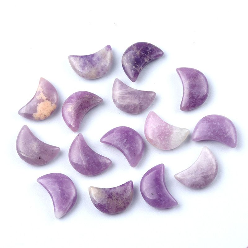 1668-20Mm lua não porosa, ágata de cristal natural cabeça de pedra semipreciosa crescente DIY material de joalheria artesanal
