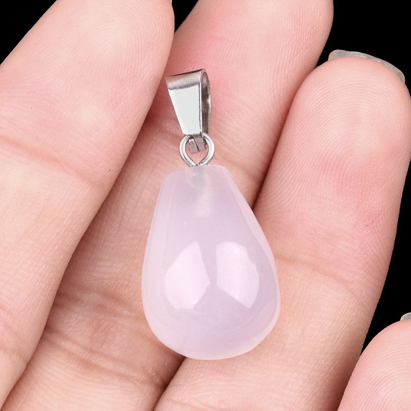 1463-20Mm pingente de gota de água redonda, pedra semi-preciosa natural pingente de gota de água redonda brincos DIY colar acessórios de jóias