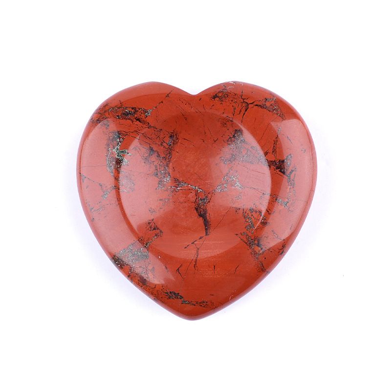 40Mm de cristal natural polegar de pedra de palma Ágata de jade transfronteiriça europeia e americana escultura sulco em forma de coração amor polegar de pedra