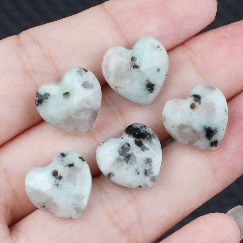 13Mm cristal ágata jade corte amor pingente DIY colar pulseira brincos jóias acessórios material