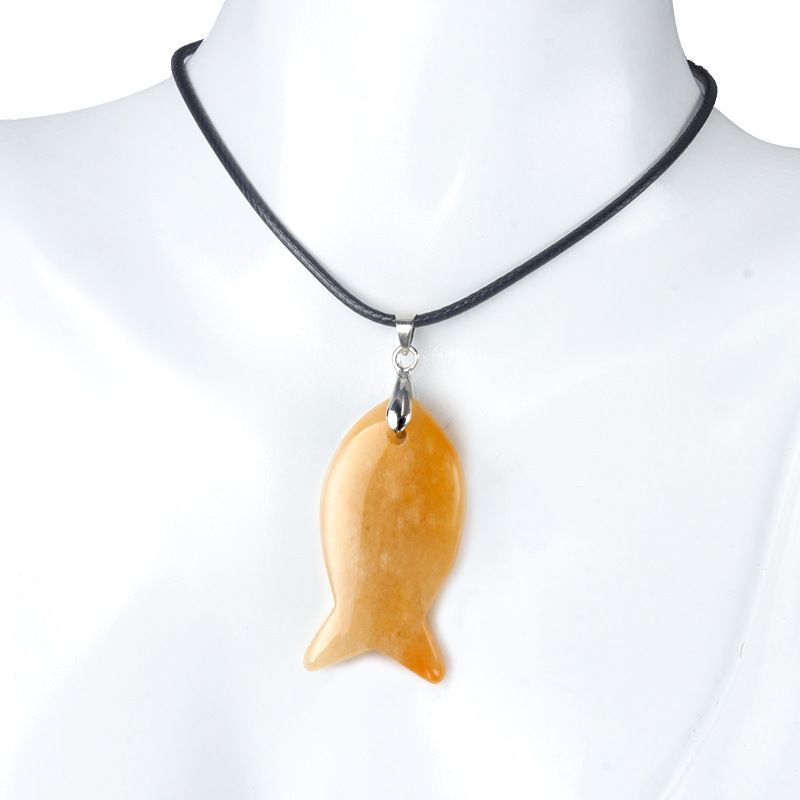 1614-Cristal ágata pedra semipreciosa pingente de peixe pequeno colar DIY saco pingente chaveiro animal acessórios