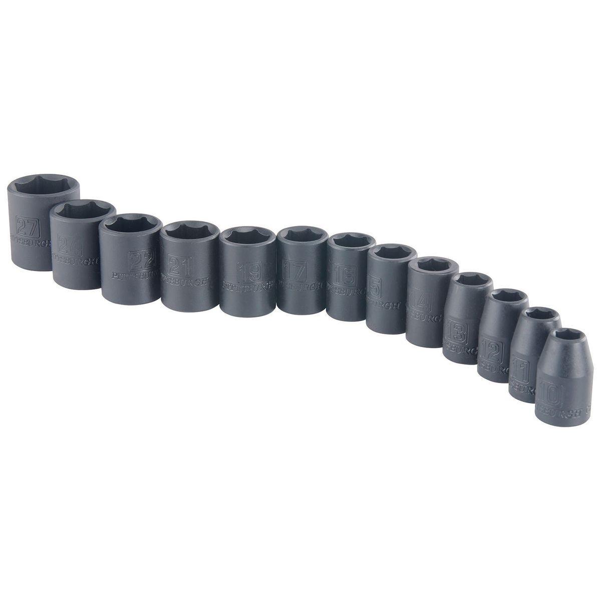 1/2 in. Drive Metric Impact Socket Set, 13 Pc.