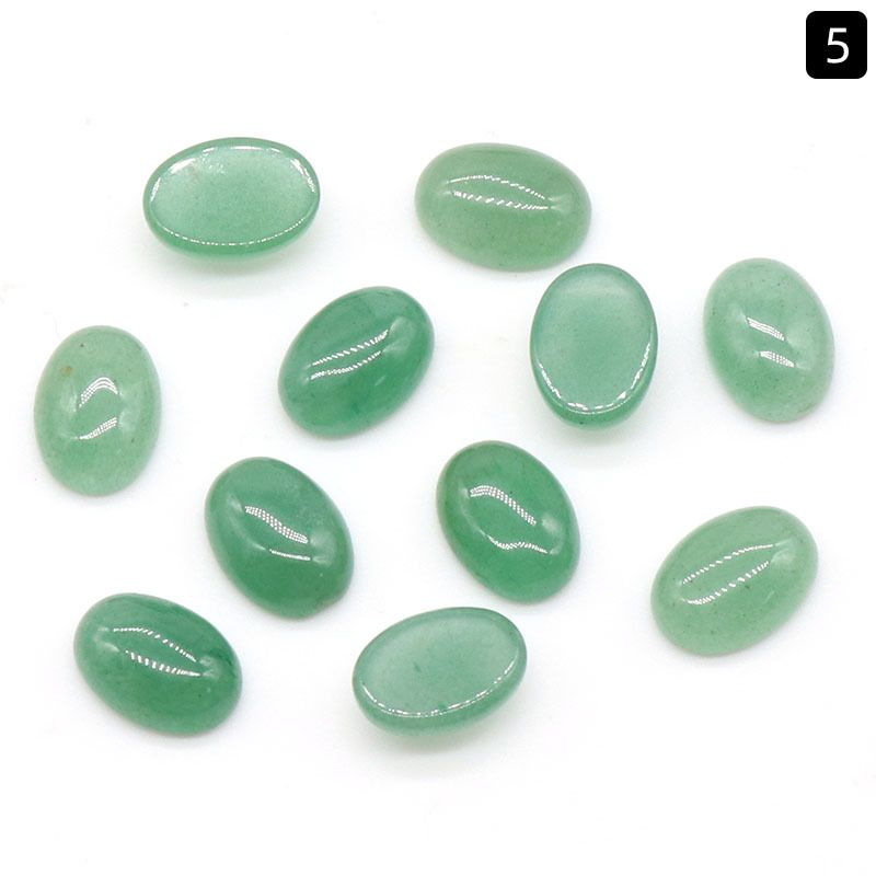 1239-10X14 Superfície de anel em forma de ovo, cristal natural única superfície curva oval geométrica DIY jóias incrustadas com acessórios de pedra solta
