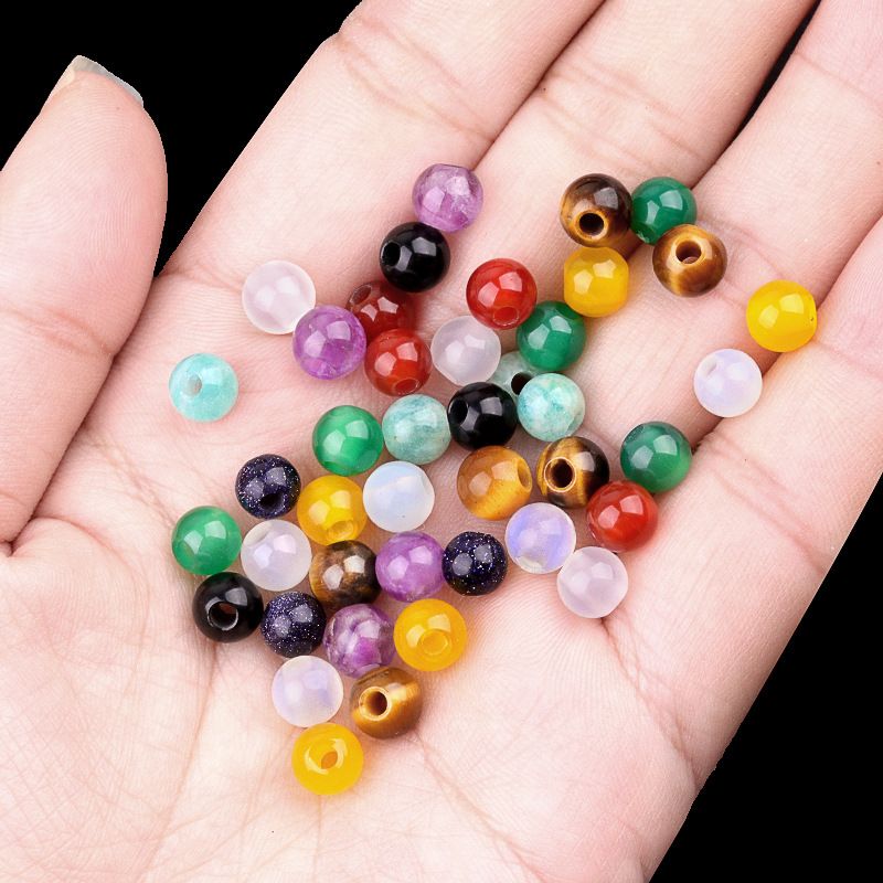 320-6Mm2mm Tianhe pedra alongada ametista preta e branca ágata amarela contas soltas acessórios DIY pulseira contas soltas