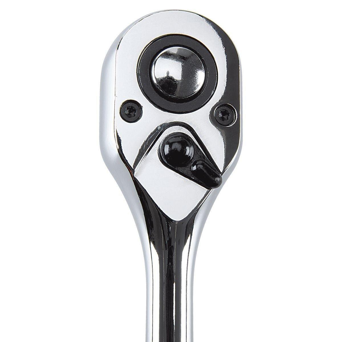 1/2 in. Drive SAE & Metric Chrome Socket and Ratchet Set, 21 Pc.