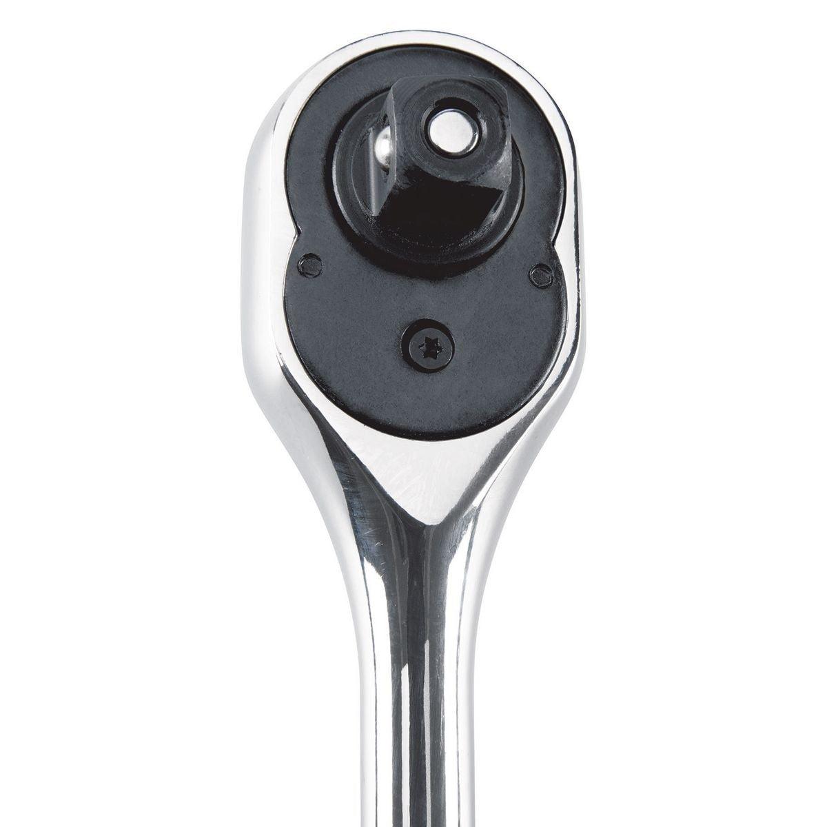 1/2 in. Drive SAE & Metric Chrome Socket and Ratchet Set, 21 Pc.